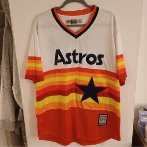 Houston Astros CORREA Retro Majestic Cooperstown Collection Cool Base Jersey XL